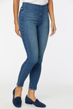 NYDJ Super Skinny Ankle Pull-On Jeans In Petite In SpanSpring™ Denim With Side Slits - Clean Allure