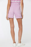 NYDJ Drawstring Cargo Shorts In Petite In Stretch Twill - Pink Lilac
