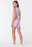 NYDJ Drawstring Cargo Shorts In Petite In Stretch Twill - Pink Lilac