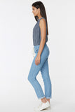NYDJ Slim Jogger Ankle Pants In Petite With Roll Cuffs - Light Stone
