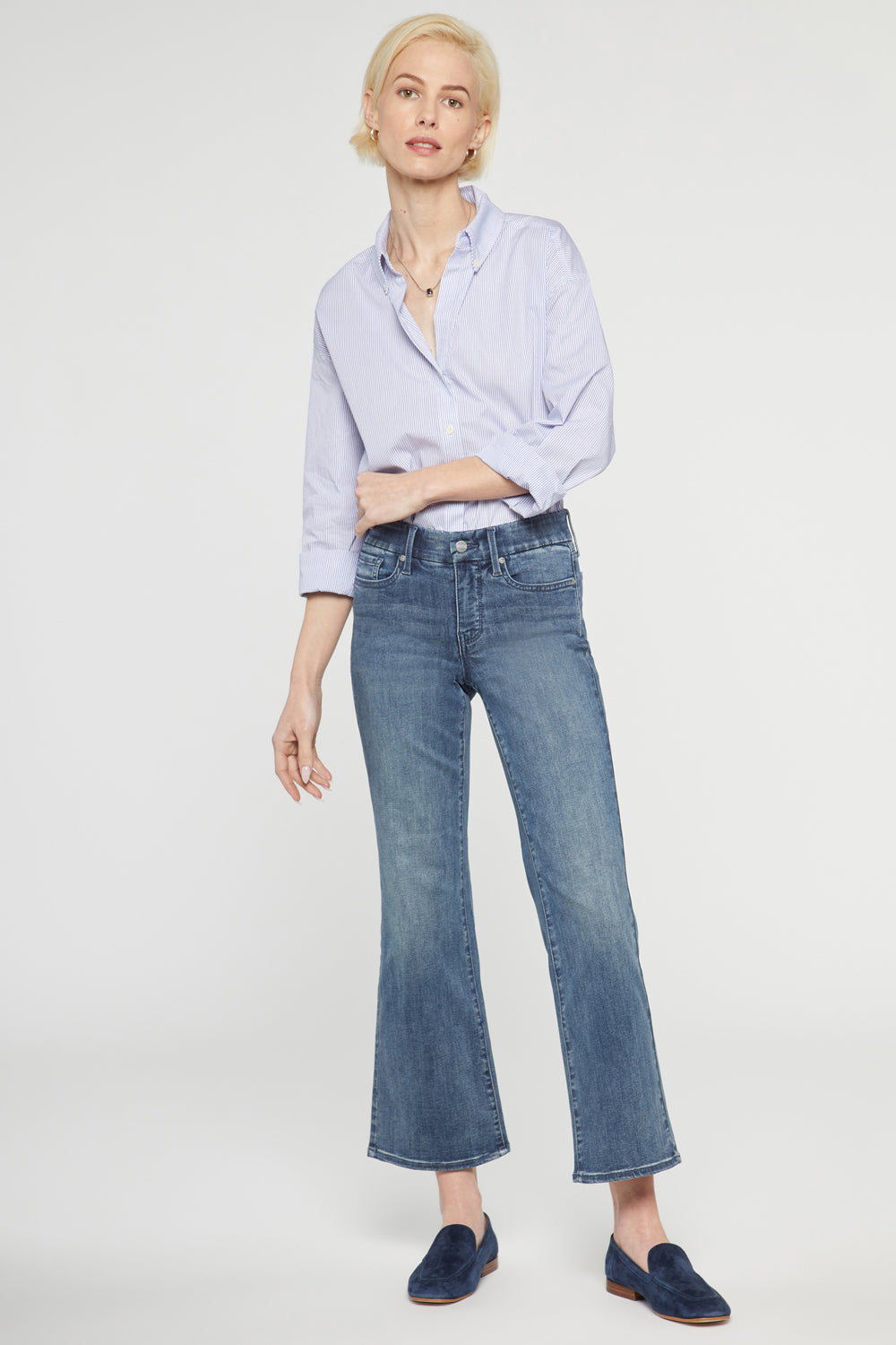 NYDJ Waist-Match™ Relaxed Flared Jeans In Petite  - Playlist