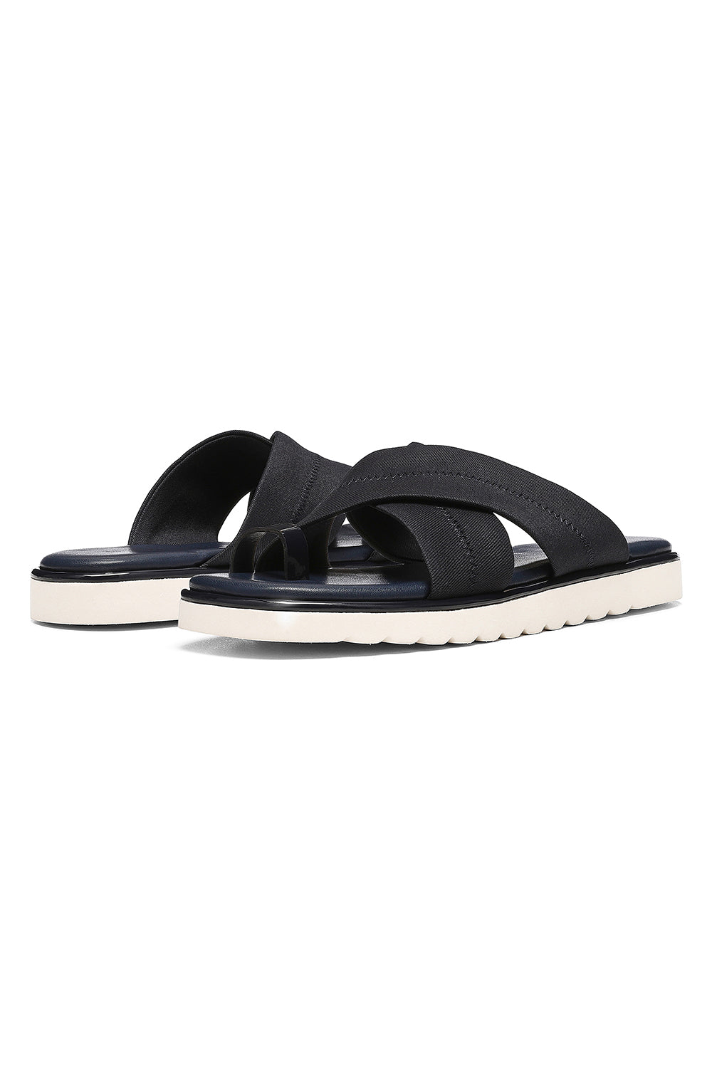 NYDJ Ronna Flat Sandals In BlueLast™ Denim - Indigo