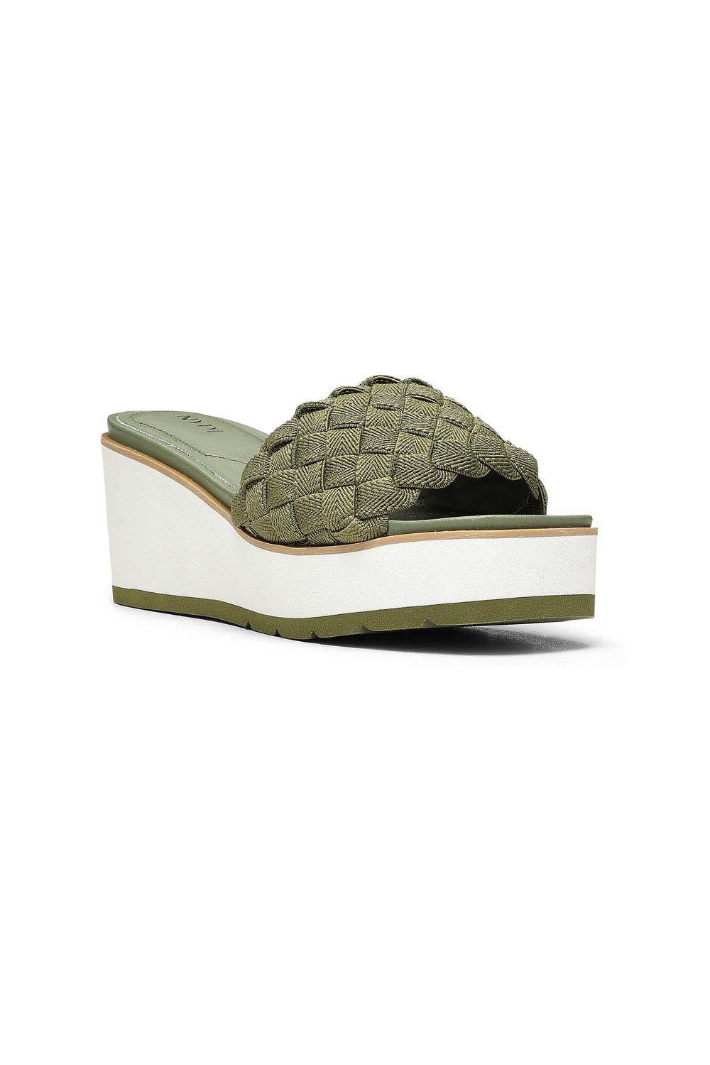 NYDJ Rora Wedge Sandals In Elastic - Olive