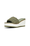 NYDJ Rora Wedge Sandals In Elastic - Olive