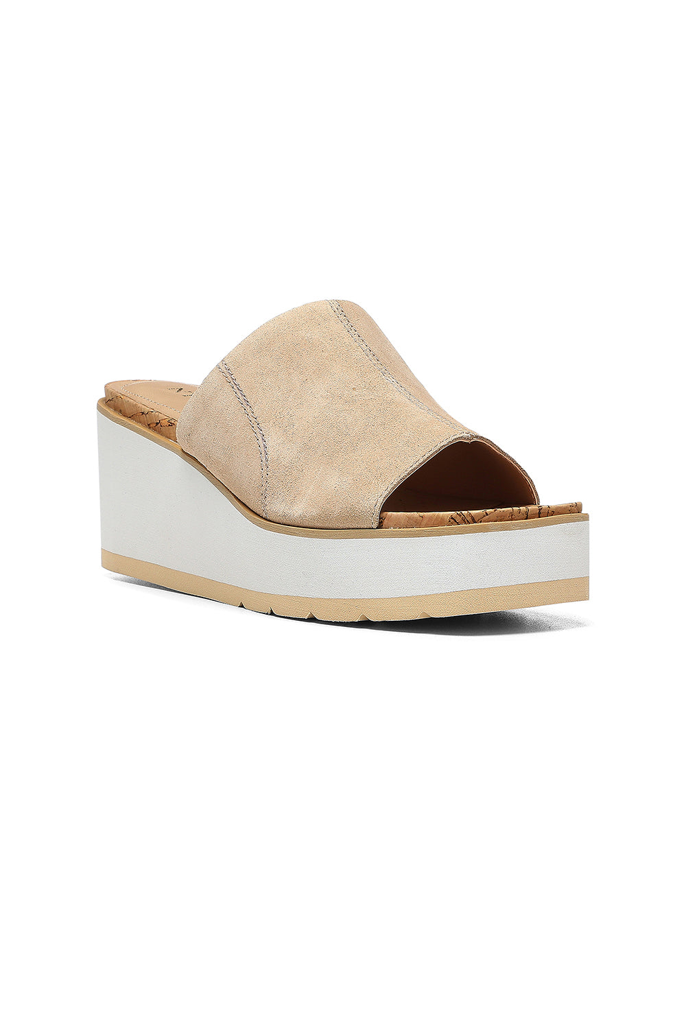 NYDJ Rysa Wedge Sandals In Wide Width In Kid Suede - Sand