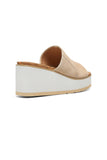 NYDJ Rysa Wedge Sandals In Wide Width In Kid Suede - Sand