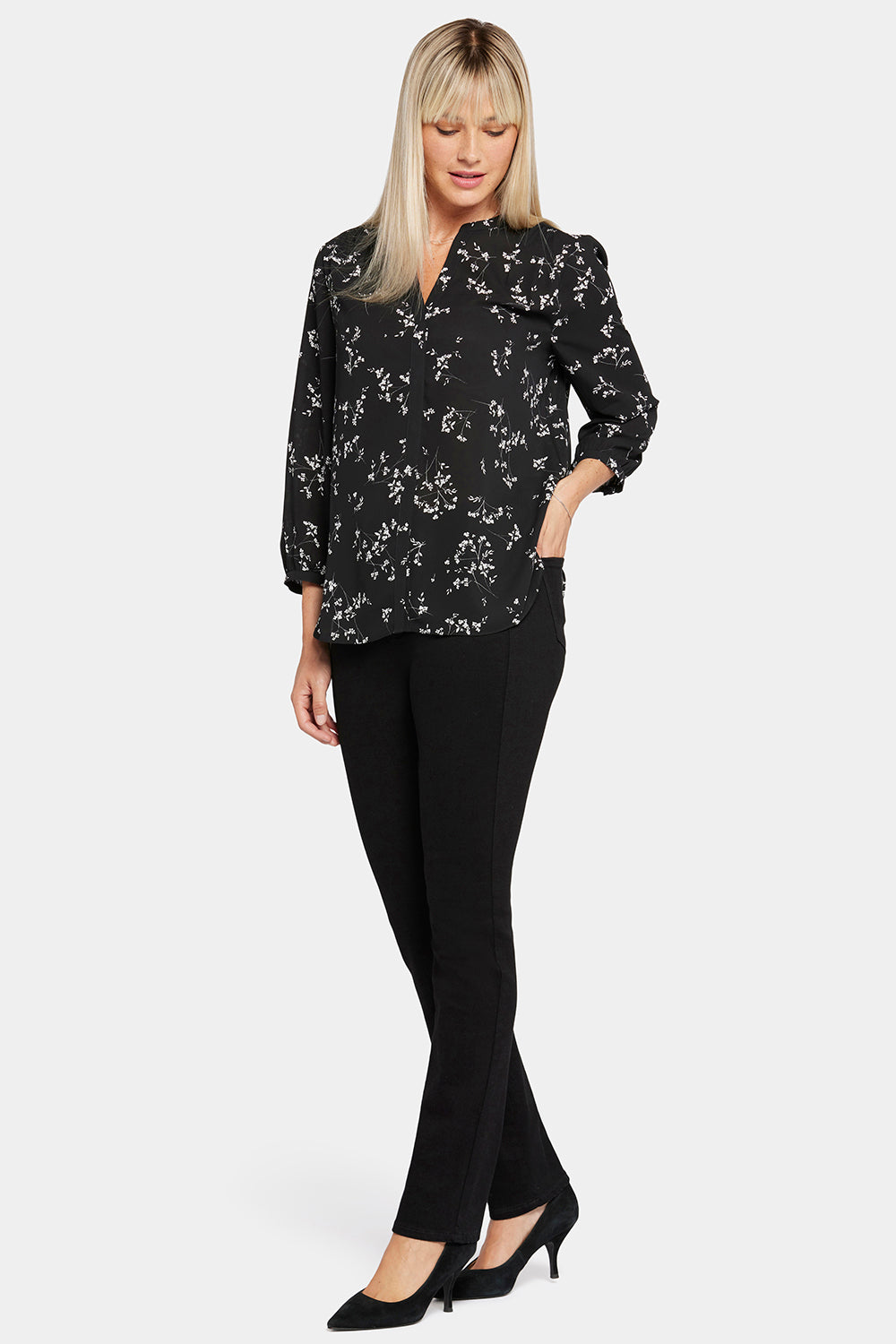 NYDJ Pintuck Blouse  - Nellie Valley
