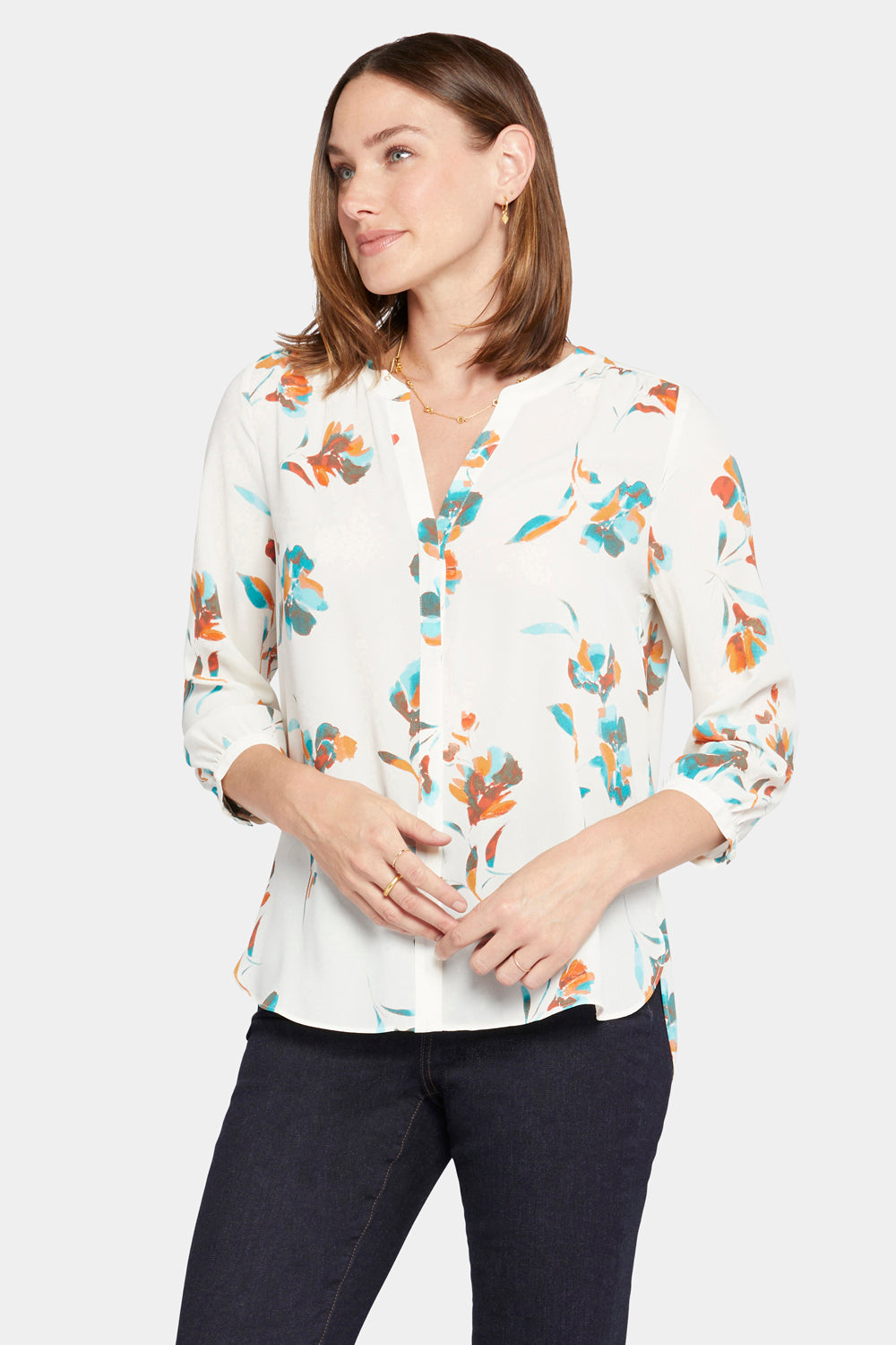 NYDJ Pintuck Blouse  - Dream Lily