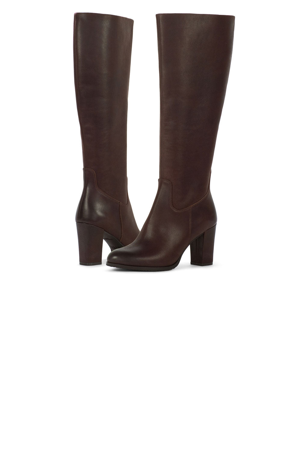 NYDJ Sabastin Tall Boots In Waxed Calf Leather - Chocolate Brown