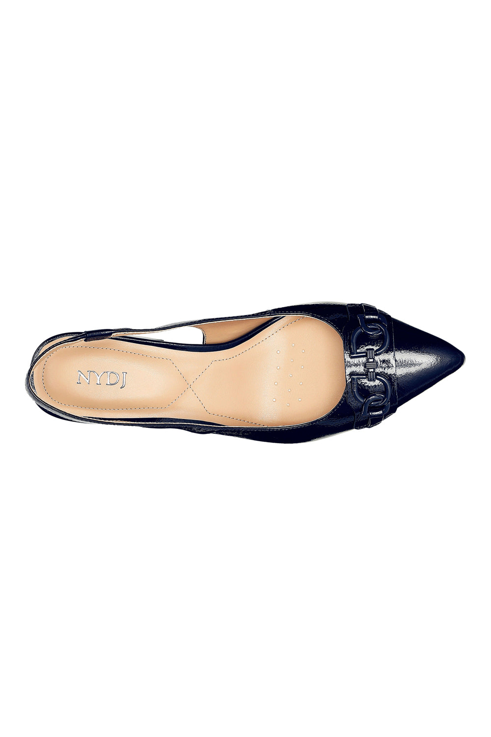 NYDJ Sanya Slingback Heels In Patent Leather - Navy