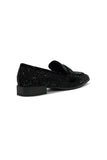 NYDJ Tracee Loafers In Embellished Velvet - Black