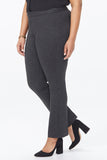 NYDJ Slim Trouser Pants In Plus Size In Ponte Knit - Charcoal Heathered