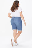 NYDJ Briella 11 Inch Denim Shorts In Plus Size With Roll Cuffs - Heyburn Wash