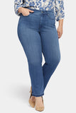 NYDJ High Straight Jeans In Plus Size In Sure Stretch® Denim With Released Hems - Rendezvous