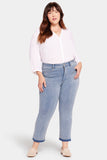 NYDJ Marilyn Straight Ankle Jeans In Plus Size In Sure Stretch® Denim With High Rise And Released Hems - Crystalline
