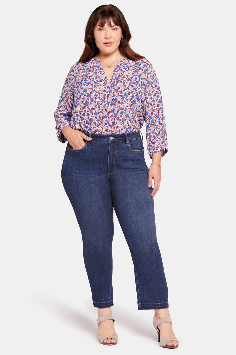 NYDJ Marilyn Straight Ankle Jeans In Plus Size In Sure Stretch® Denim With High Rise And Released Hems - Wonderland