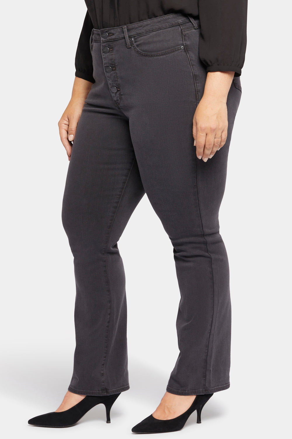 NYDJ Barbara Bootcut Jeans In Plus Size In Sure Stretch® Denim With Exposed Button Fly - Sierra