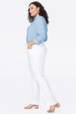 NYDJ Trouser Pants In Plus Size In Stretch Linen - Optic White