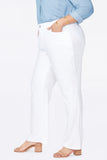 NYDJ Trouser Pants In Plus Size In Stretch Linen - Optic White