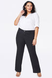 NYDJ Trouser Pants In Plus Size In Stretch Linen - Black