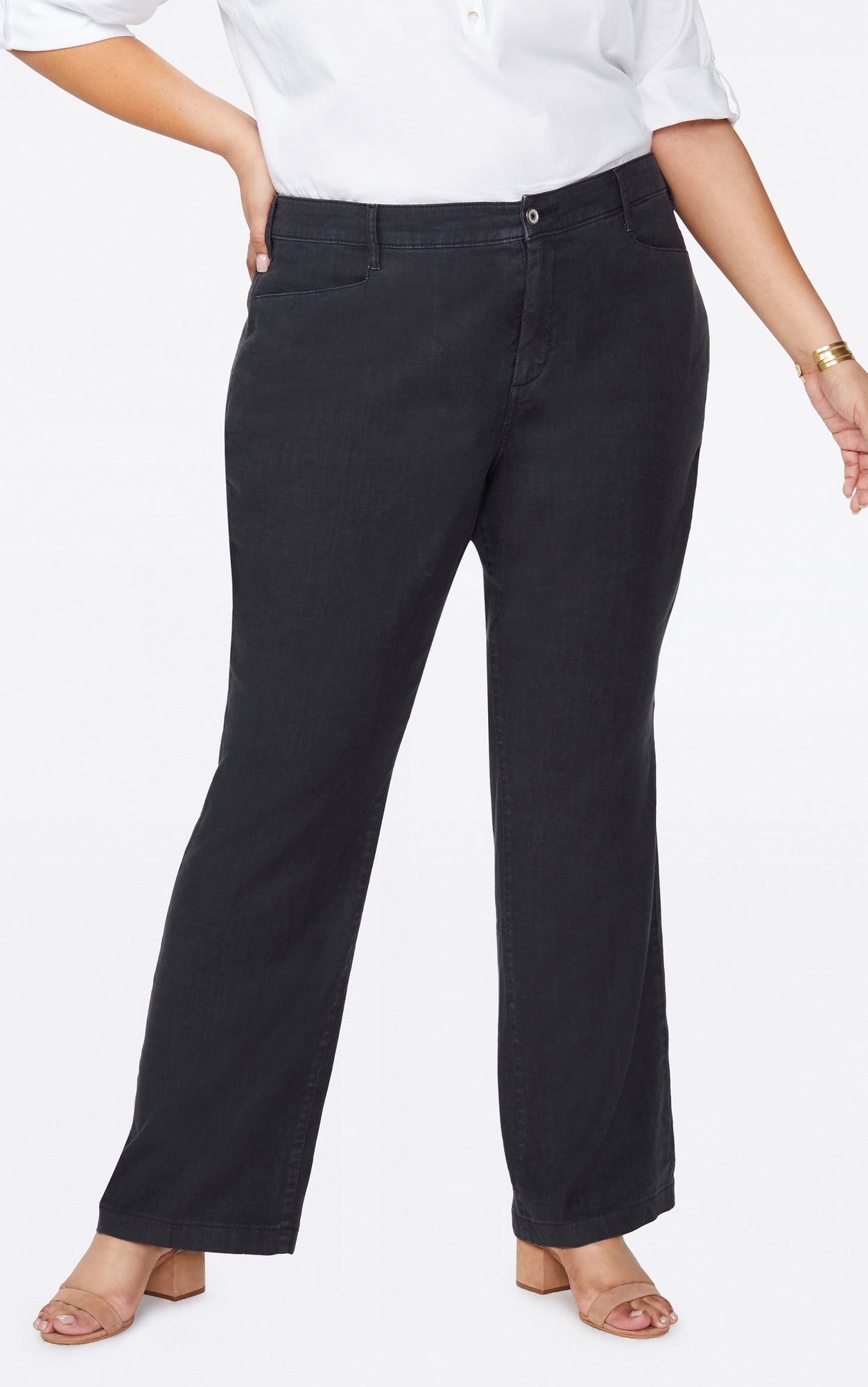 Nydj Plus Size The Trouser Women s Black 22w 33.5