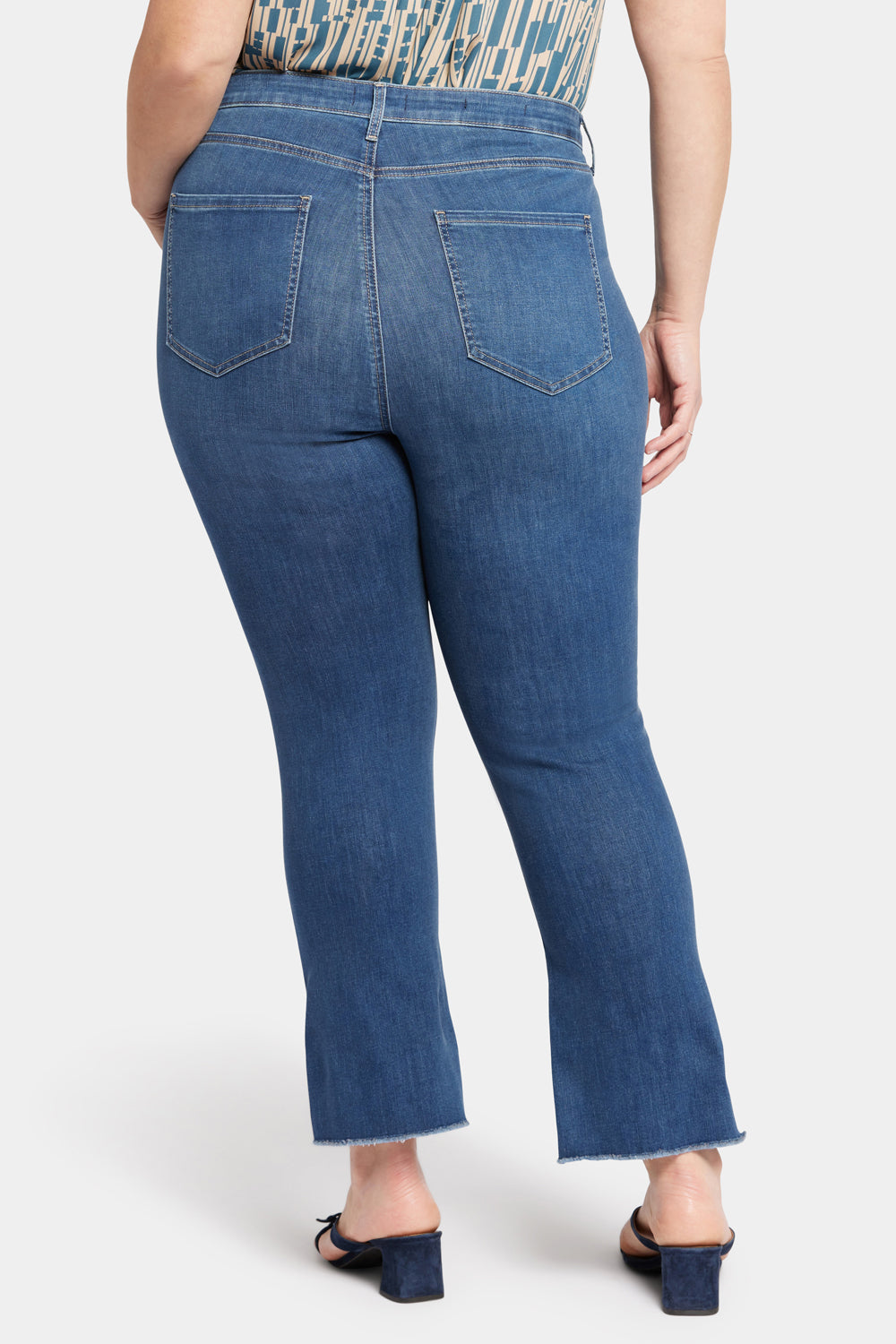 NYDJ Slim Bootcut Ankle Jeans In Plus Size In Cool Embrace® Denim With Frayed Hems - Awakening