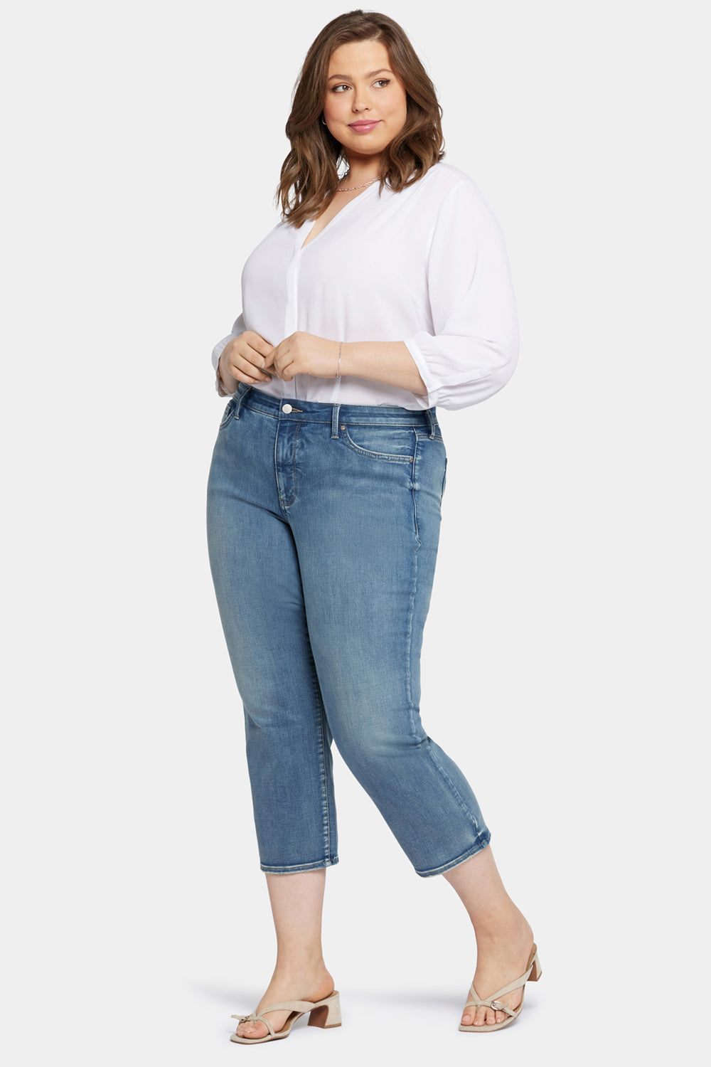 NYDJ Relaxed Piper Crop Jeans In Plus Size In Cool Embrace® Denim  - Romance