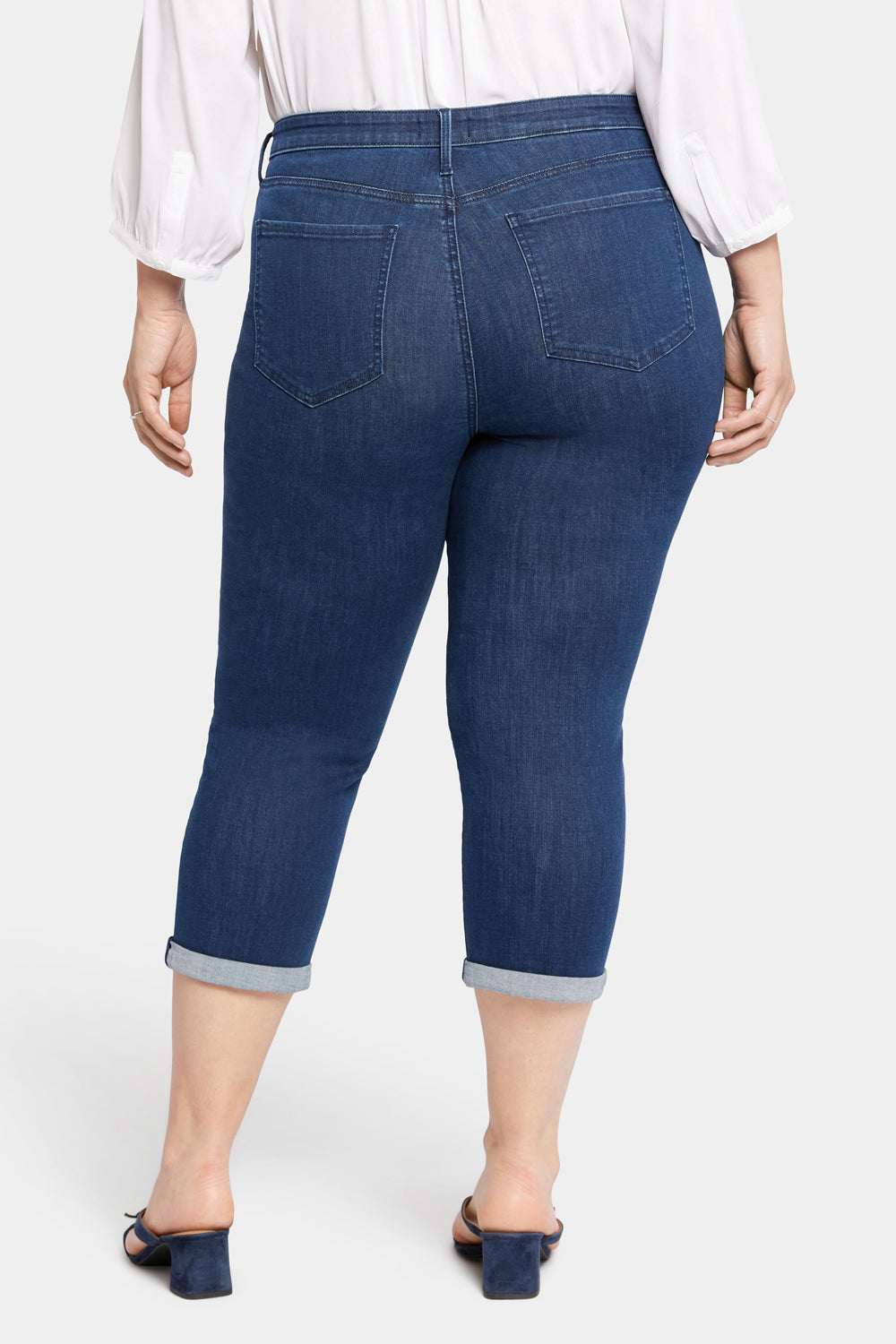 NYDJ Chloe Skinny Capri Jeans In Plus Size In Cool Embrace® Denim With Roll Cuffs - Arise