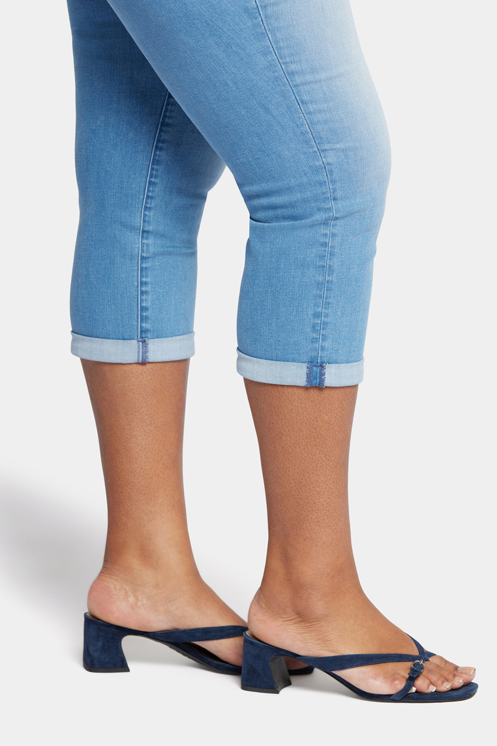 NYDJ Chloe Skinny Capri Jeans In Plus Size In Cool Embrace® Denim With Roll Cuffs - Debut