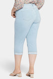NYDJ Marilyn Straight Crop Jeans In Plus Size In Cool Embrace® Denim With Cuffs - Brightside