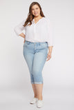 NYDJ Marilyn Straight Crop Jeans In Plus Size In Cool Embrace® Denim With Cuffs - Hollander
