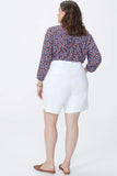 NYDJ Bermuda Shorts In Plus Size In Stretch Twill - Optic White