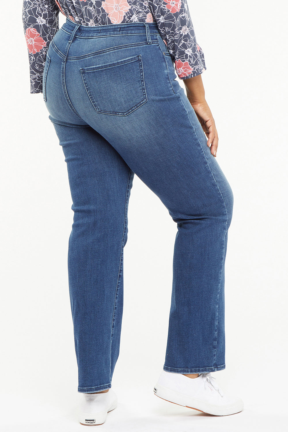 NYDJ Bailey Relaxed Straight Jeans In Plus Size  - Bluewell