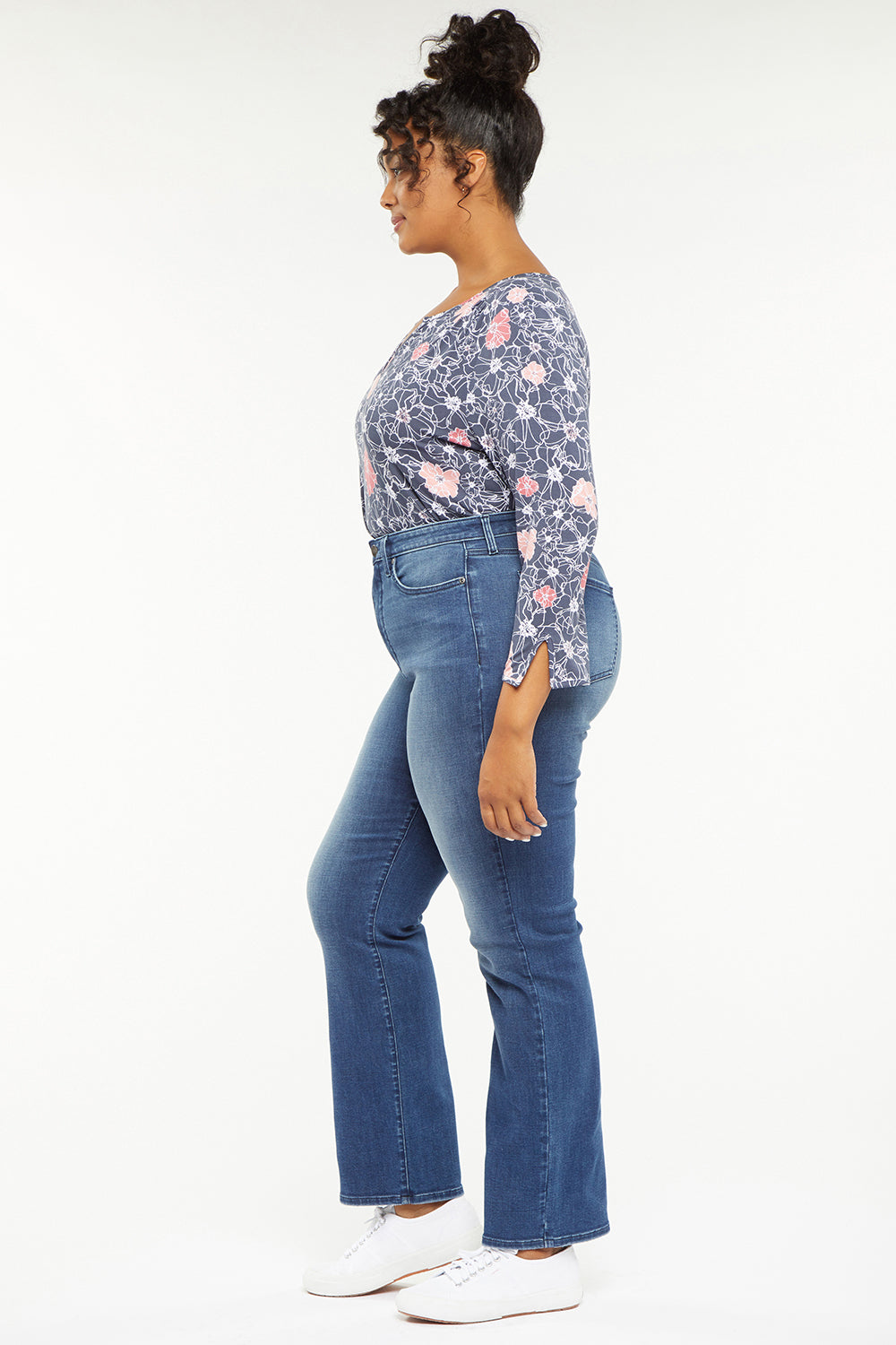 Bailey Relaxed Straight Jeans In Plus Size - Bluewell Blue | NYDJ