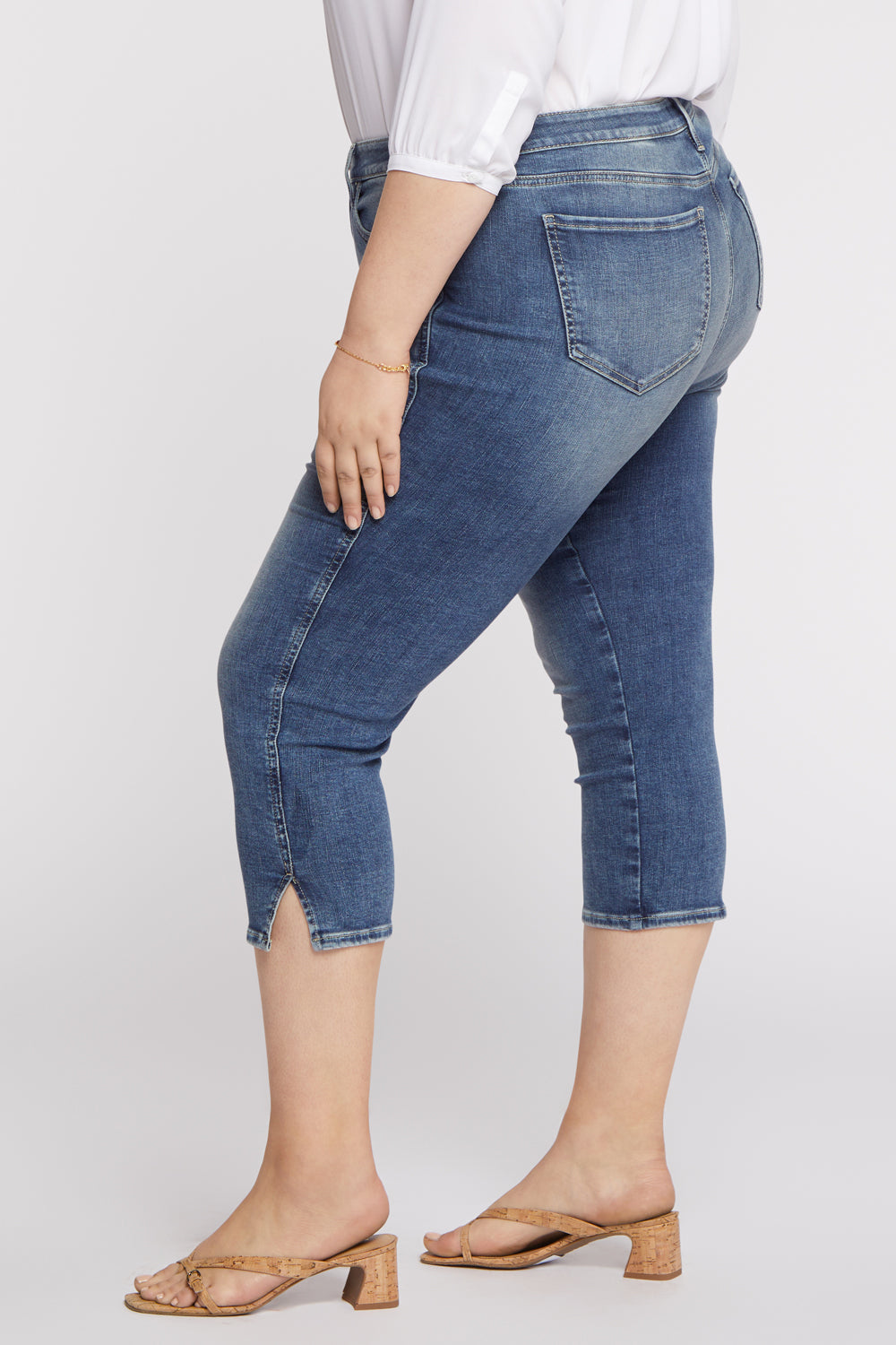 NYDJ Chloe Capri Jeans In Plus Size With Side Slits - Loire