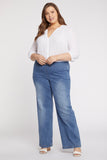 NYDJ Wide Leg Pull-On Jeans In Plus Size  - Clean Maele