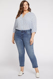 NYDJ Sheri Slim Ankle Jeans In Plus Size With Frayed Hems - Rockie