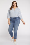 NYDJ Sheri Slim Ankle Jeans In Plus Size With Frayed Hems - Rockie