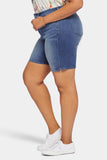 NYDJ Ella Denim Shorts In Plus Size With Side Slits - Bluewell