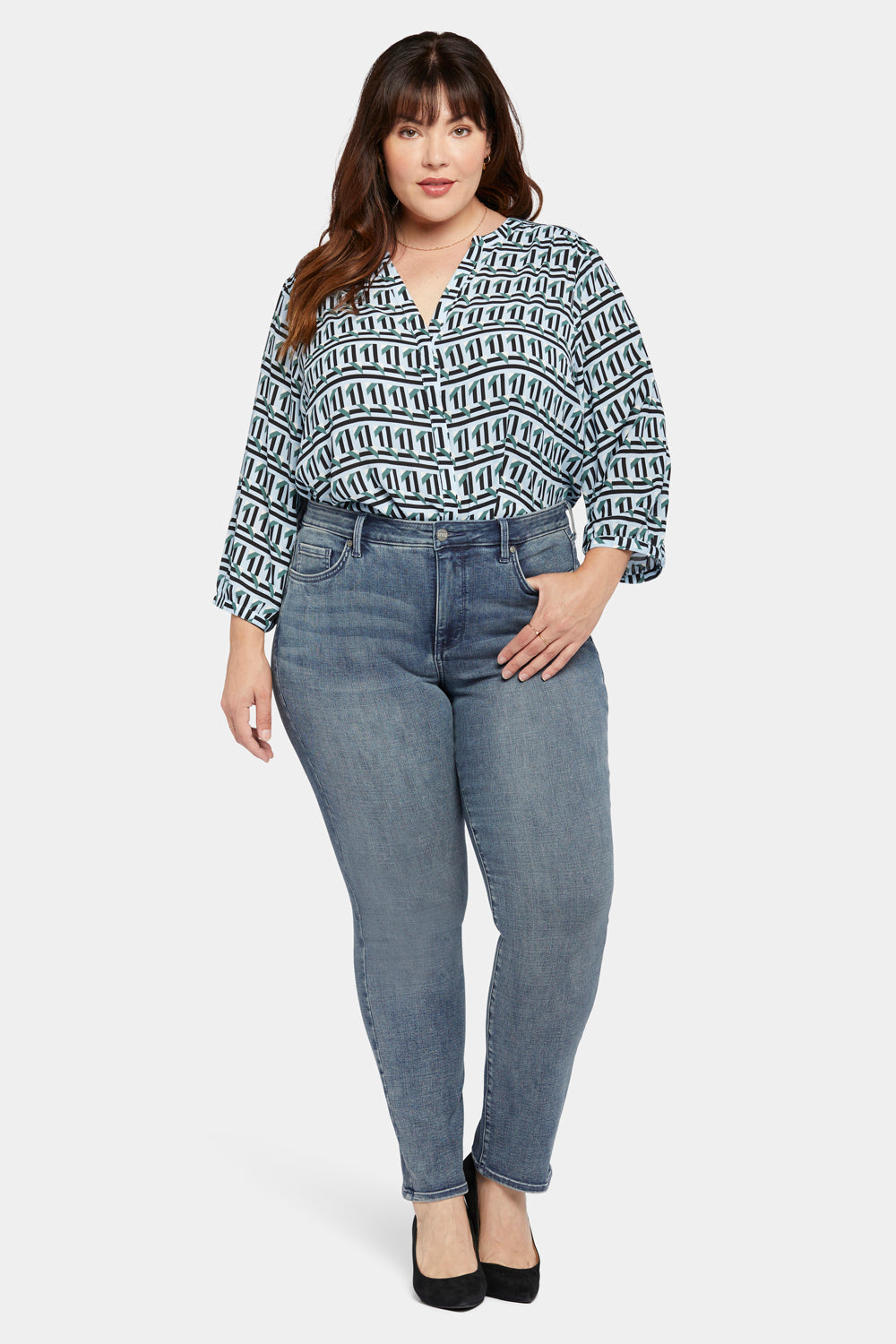 NYDJ Sheri Slim Jeans In Plus Size  - Playlist