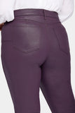 NYDJ Uplift Coated Marilyn Straight Jeans In Plus Size  - Eggplant Coated