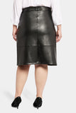 NYDJ Faux Leather A-Line Skirt In Plus Size Sculpt-Her™ Collection - Black