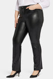 NYDJ Faux Leather Marilyn Straight Pants In Plus Size Sculpt-Her™ Collection - Black