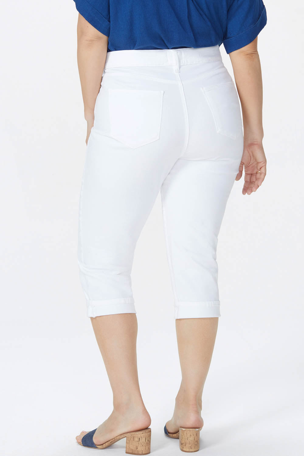 NYDJ Marilyn Straight Crop Jeans In Plus Size  - Optic White