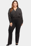 NYDJ Pull-On Flared Trouser Pants In Plus Size Sculpt-Her™ Collection - Black