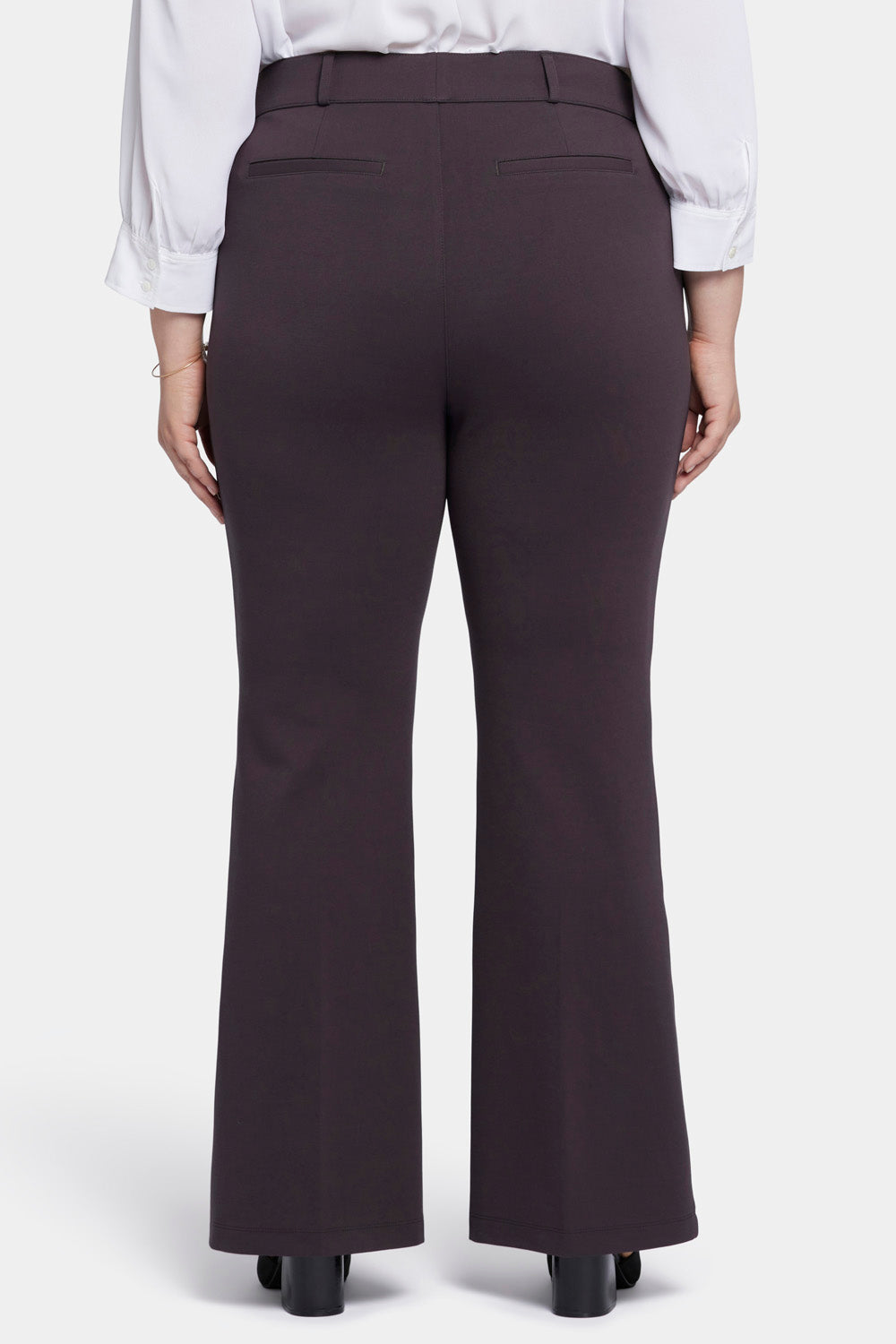 NYDJ Pull-On Flared Trouser Pants In Plus Size Sculpt-Her™ Collection - Cordovan