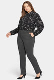 NYDJ Classic Trouser Pants In Plus Size Sculpt-Her™ Collection - Charcoal Heathered