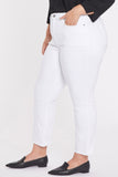 NYDJ Slim Bootcut Ankle Jeans In Plus Size In Cool Embrace® Denim With Frayed Hems - Optic White