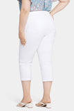 NYDJ Chloe Skinny Capri Jeans In Plus Size In Cool Embrace® Denim With Roll Cuffs - Optic White