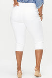 NYDJ Marilyn Straight Crop Jeans In Plus Size In Cool Embrace® Denim With Cuffs - Optic White